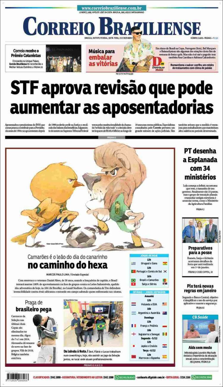 Portada de Correio Braziliense (Brasil)