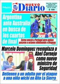 Portada de Nuevo Diario de Salta (Argentina)