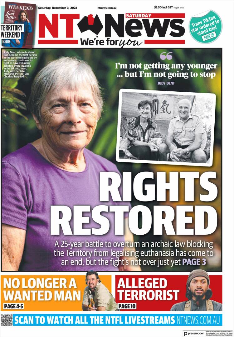 Portada de Northern Territory News (Australia)