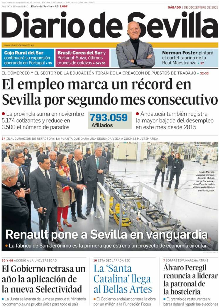 Portada de Diario de Sevilla (España)