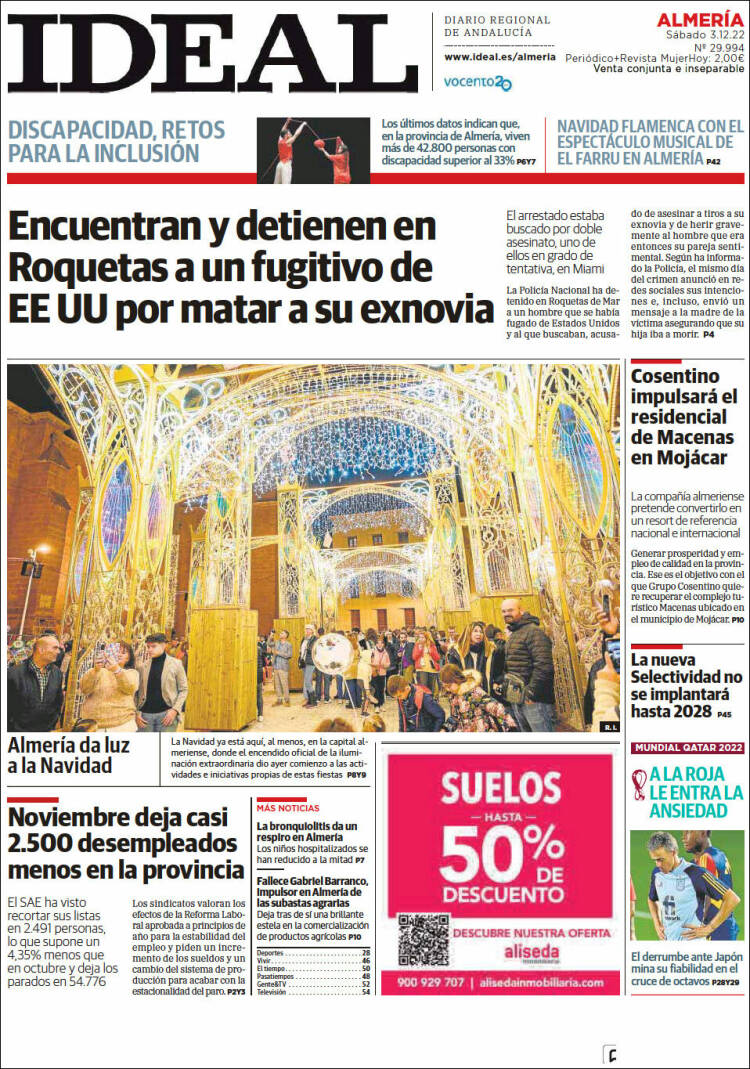 Portada de Ideal Almeria (España)