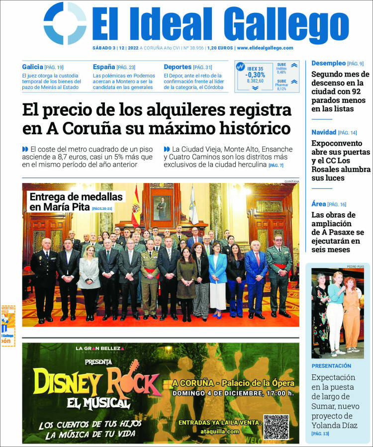 Portada de El Ideal Gallego (España)