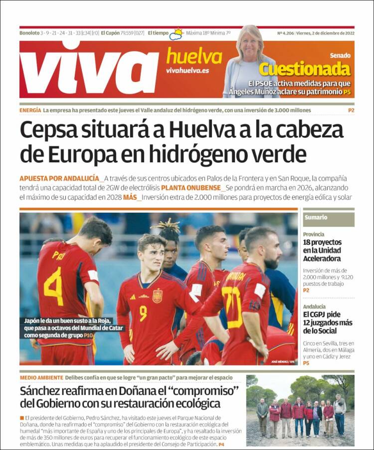 Portada de Viva Huelva (España)