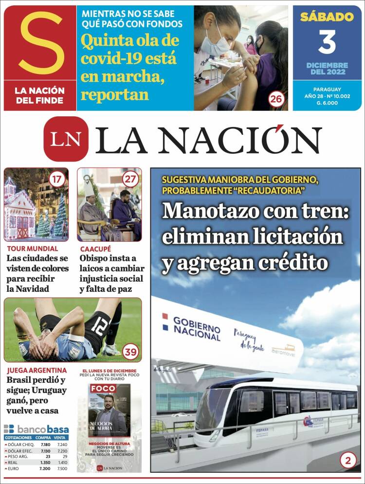 Portada de La Nación (Paraguay)