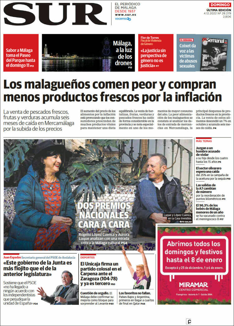 Portada de Diario el Sur (España)