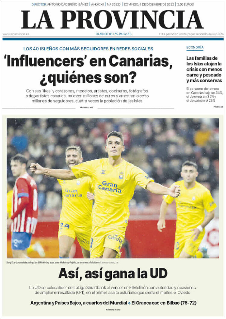 Portada de La Provincia (España)