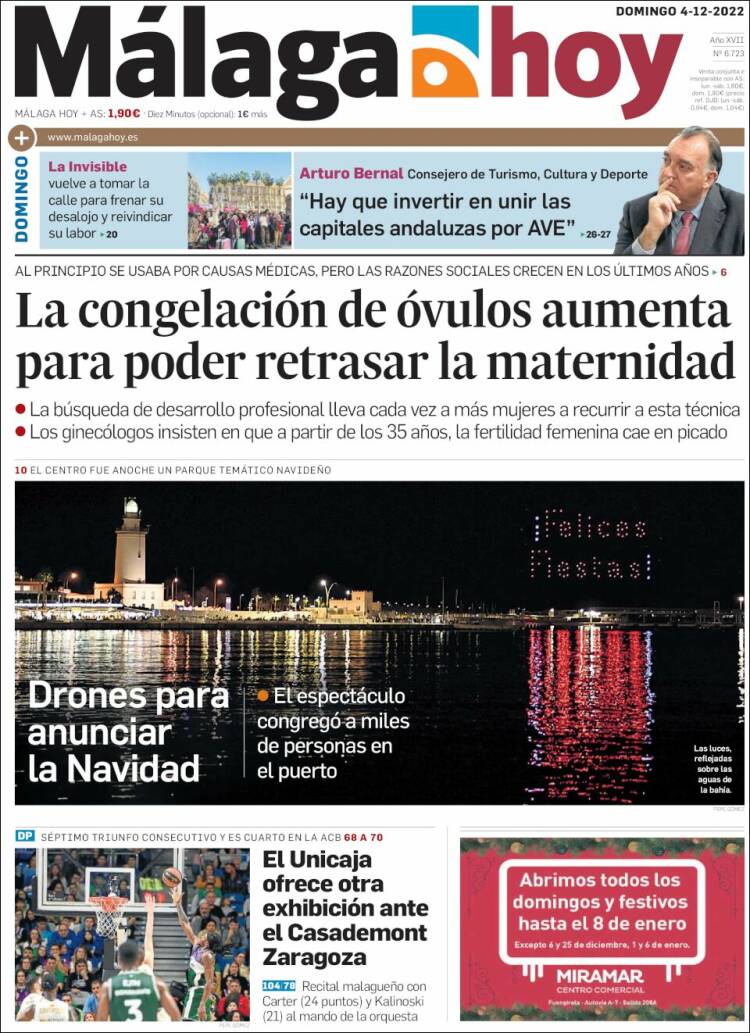 Portada de Málaga Hoy (España)