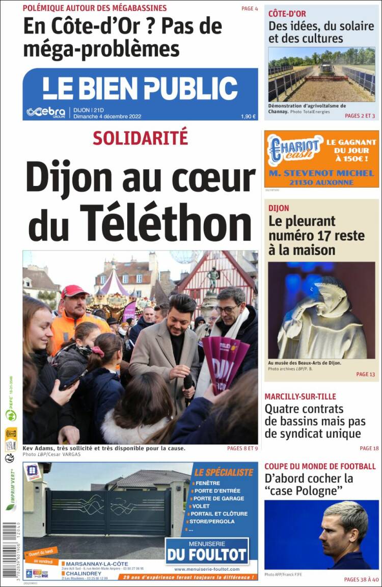 Portada de Le Bien Public (France)