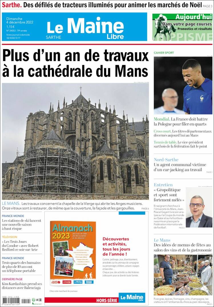 Portada de Le Maine Libre (France)