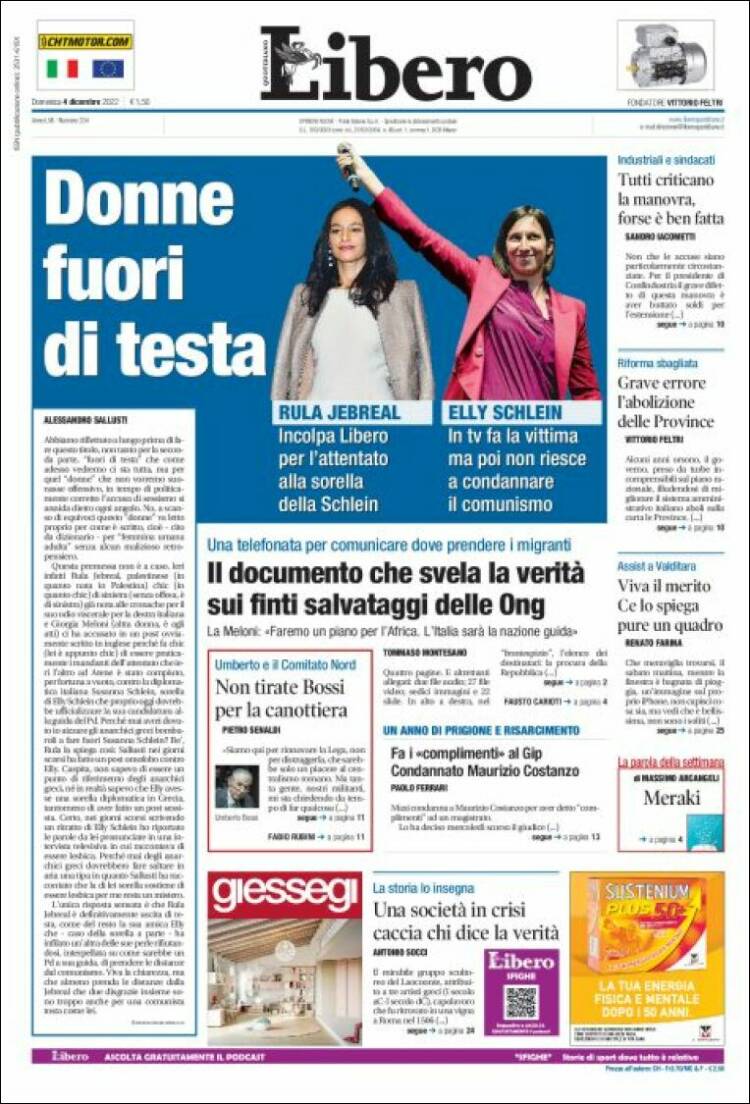 Portada de Libero (Italy)