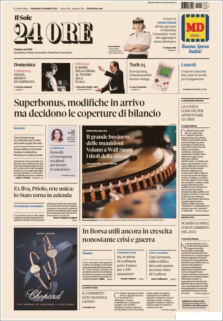 Portada de Il Sole 24 ORE (Italy)