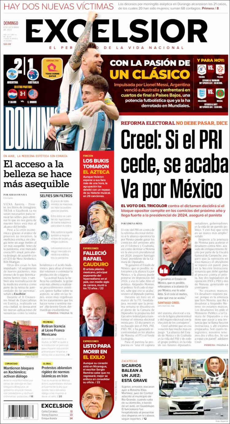 Portada de Excelsior (Mexico)