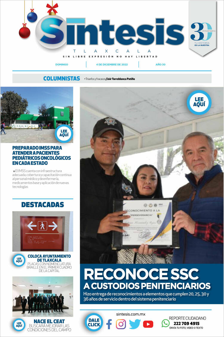 Portada de Síntesis de Tlaxcala (Mexico)
