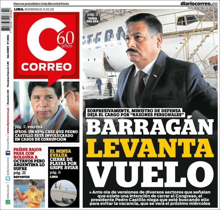 Portada de Diario Correo (Peru)