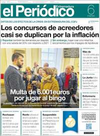 Portada de El Periódico de Extremadura (España)