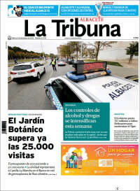 Portada de La Tribuna de Albacete (España)