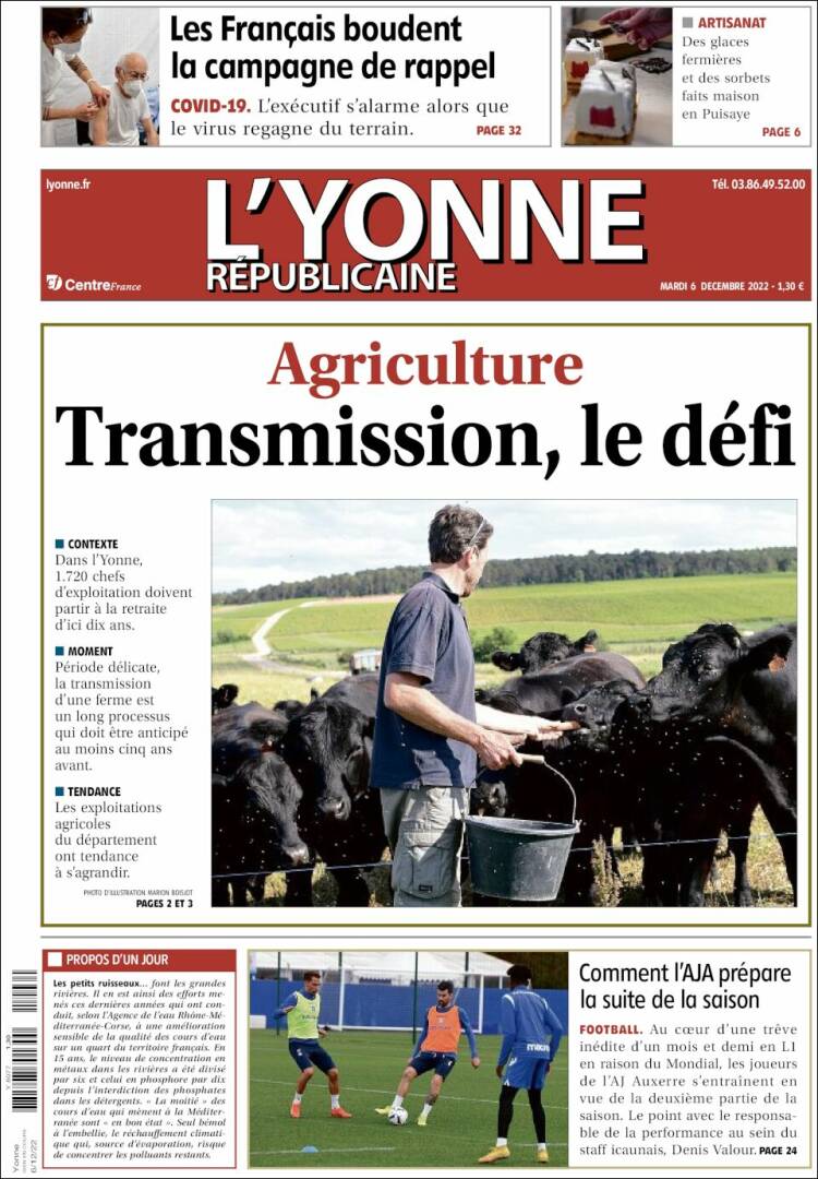 Portada de L'Yonne-Républicaine (Francia)