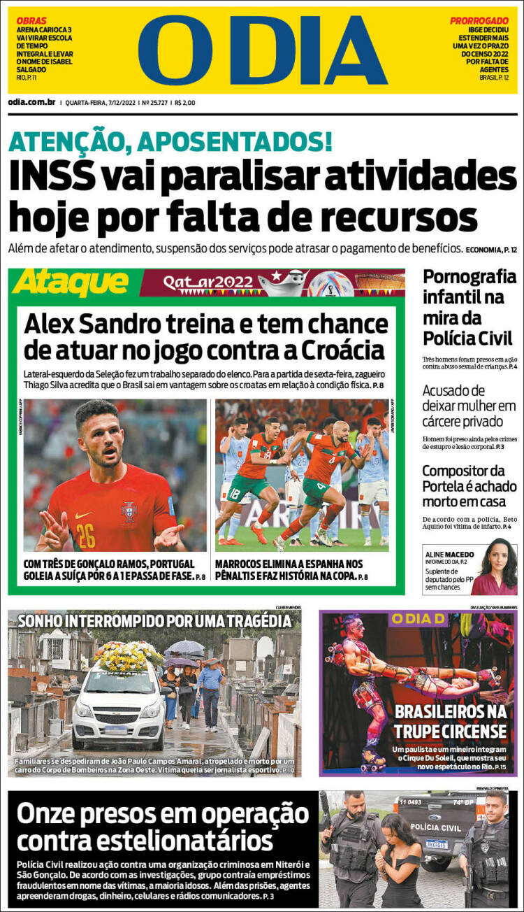 Portada de O Dia (Brasil)