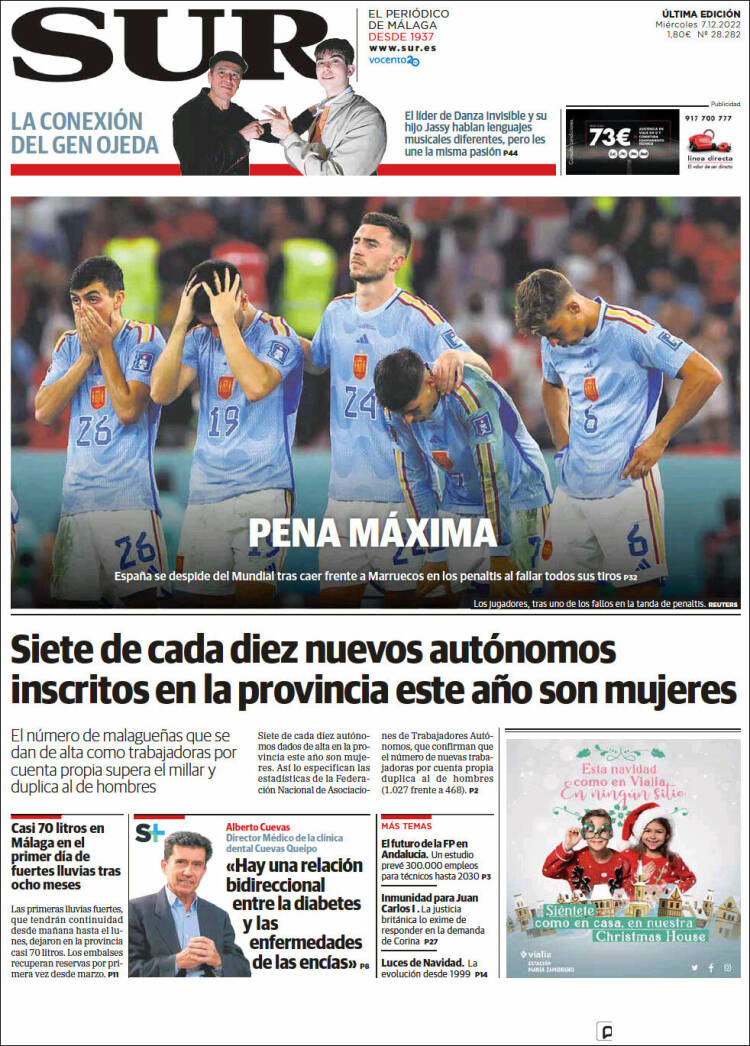 Portada de Diario el Sur (Espa&ntilde;a)