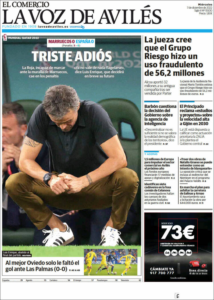 Portada de El Comercio - Avilés (Espa&ntilde;a)
