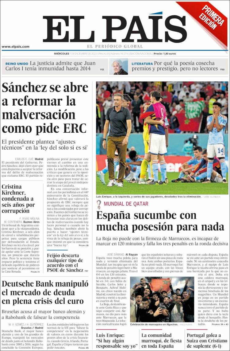 Portada de El País (Espa&ntilde;a)