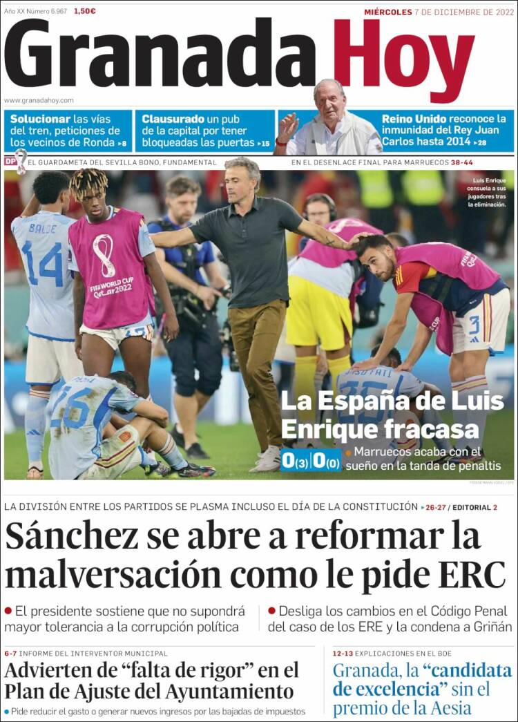 Portada de Granada Hoy (Espa&ntilde;a)