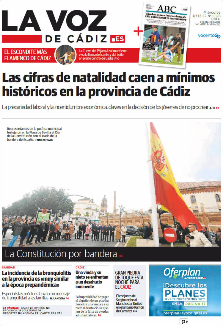 Portada de La Voz de Cádiz (Espa&ntilde;a)