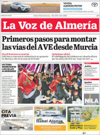 Portada de La Voz de Almería (Espa&ntilde;a)