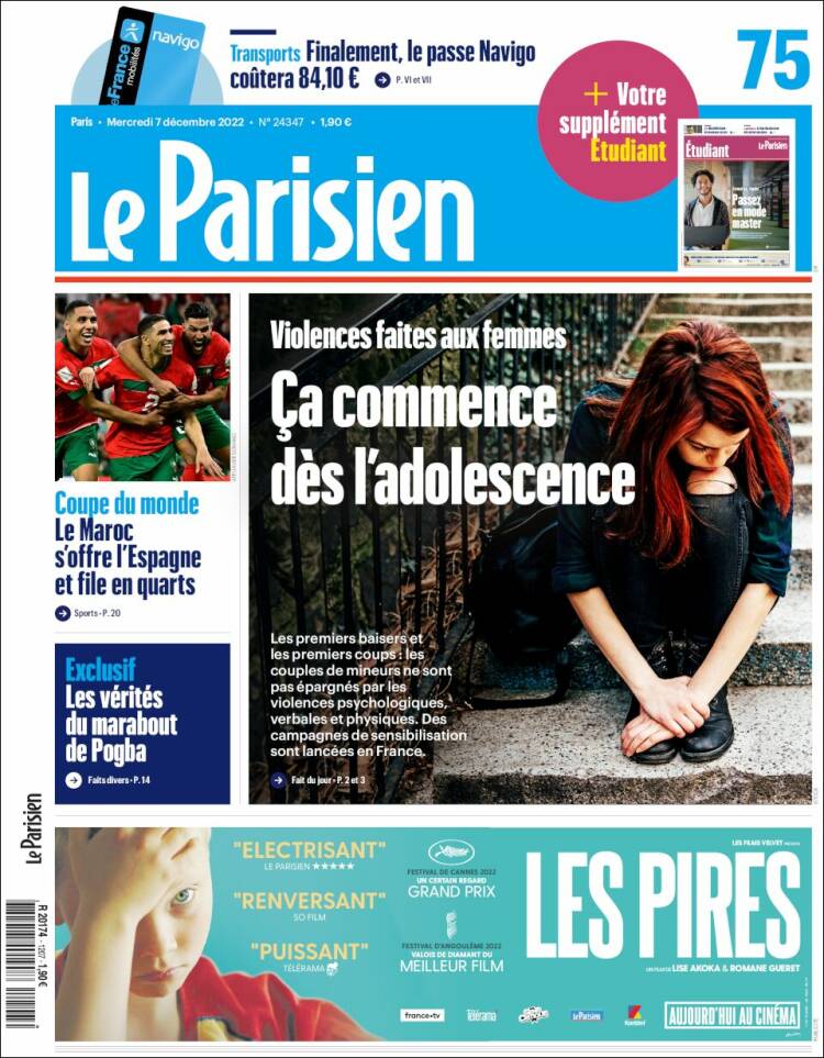 Portada de Le Parisien (Francia)