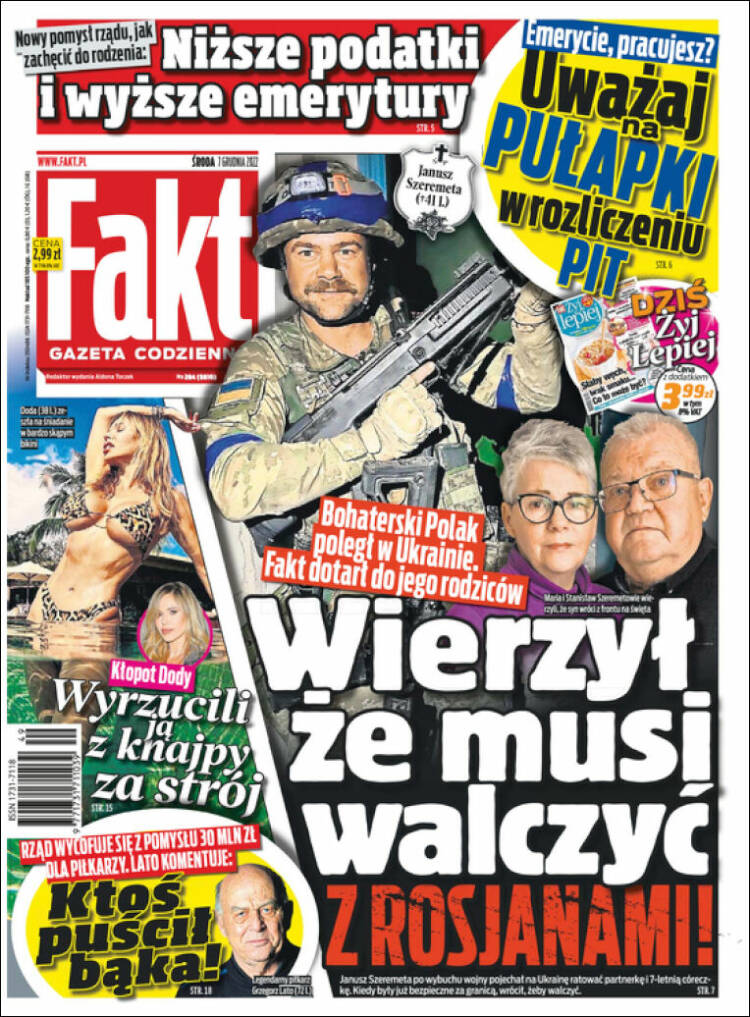Portada de Fakt (Polonia)