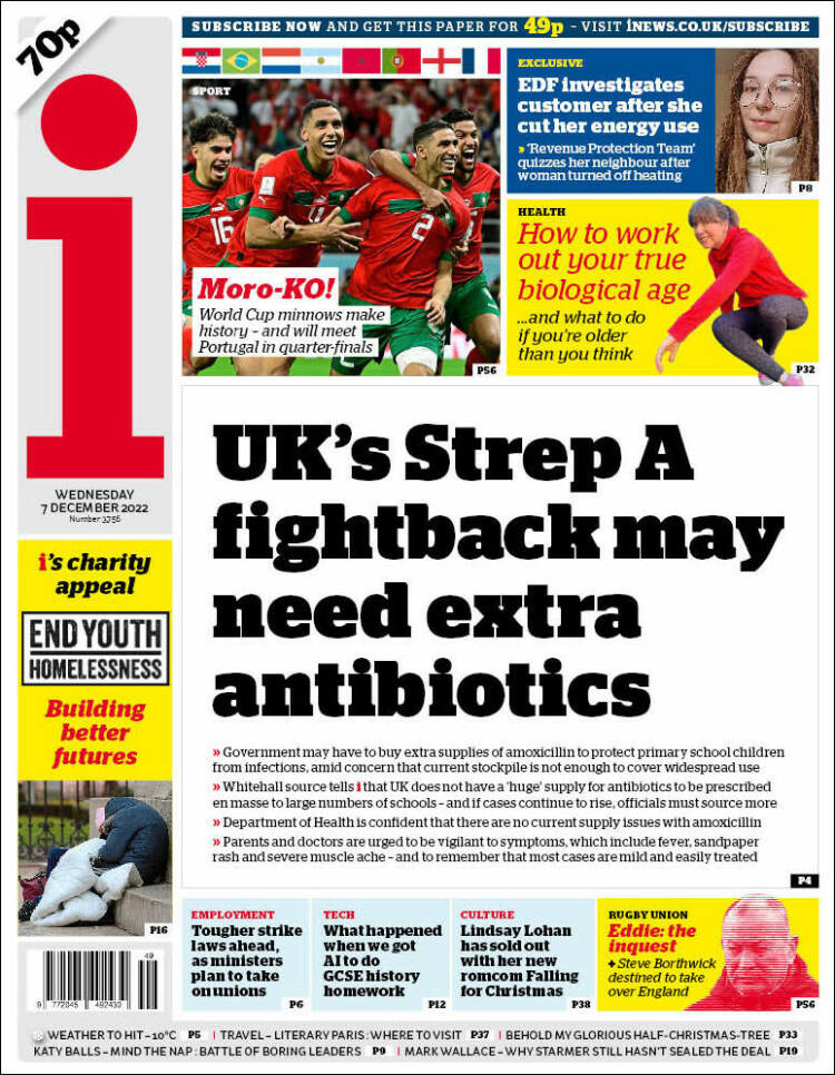 Portada de The i (United Kingdom)