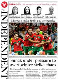 Portada de The Independent (Reino Unido)