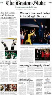 Portada de Boston Globe (USA)