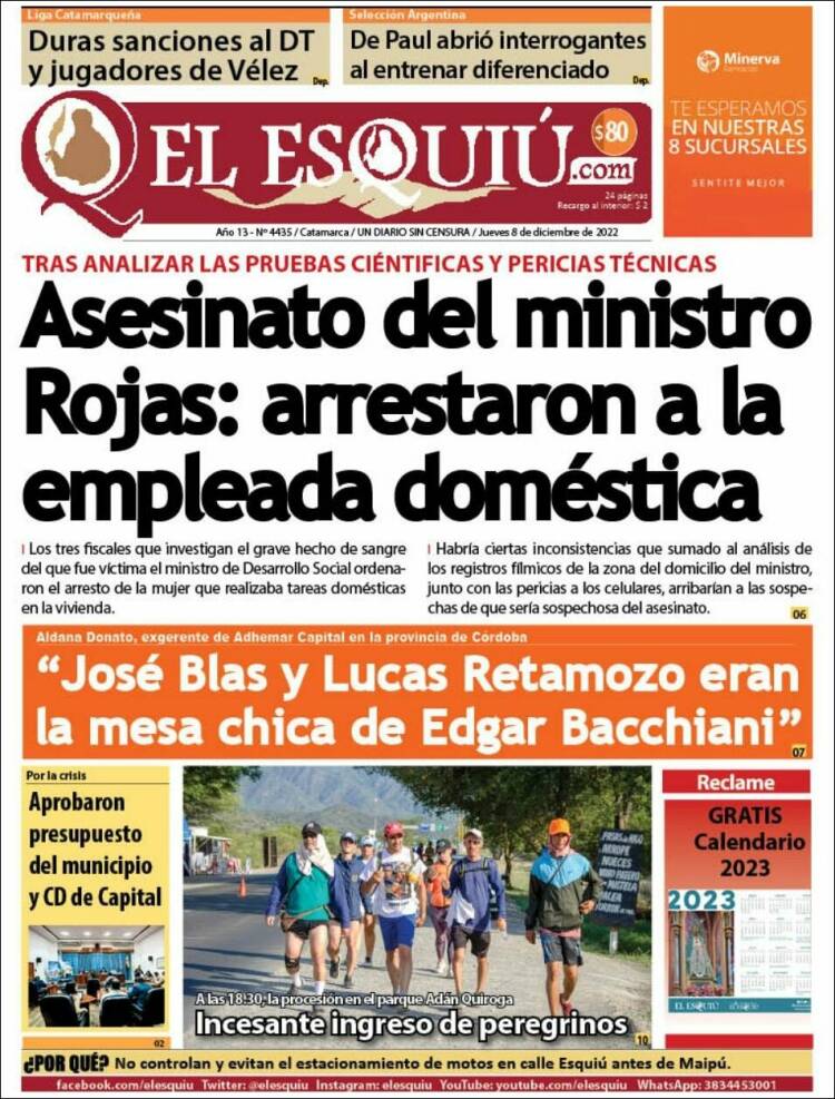 Portada de El Esquiu (Argentina)