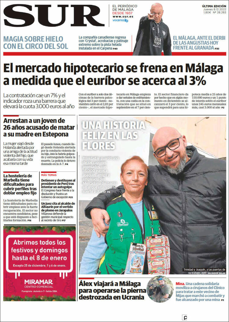 Portada de Diario el Sur (España)