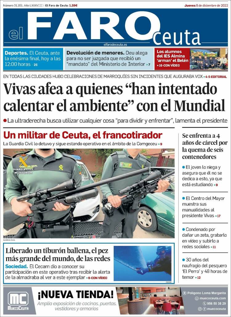 Portada de El Faro de Ceuta (Spain)