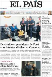 Portada de El País (España)