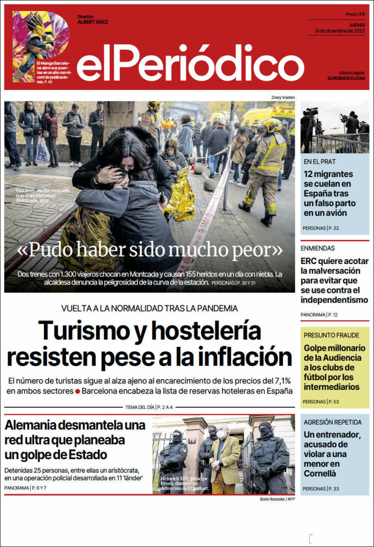 Portada de El Periódico (España)