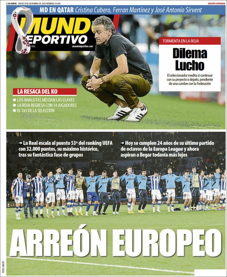 Portada de Mundo Deportivo Gipuzkoa (España)