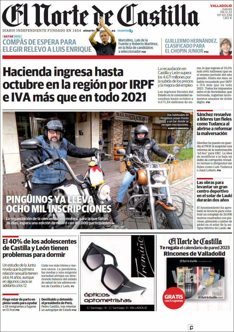 Portada de Norte de Castilla - Valladolid (Spain)