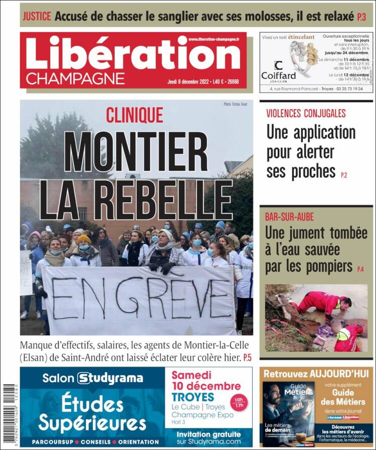 Portada de Libération Champagne (Francia)