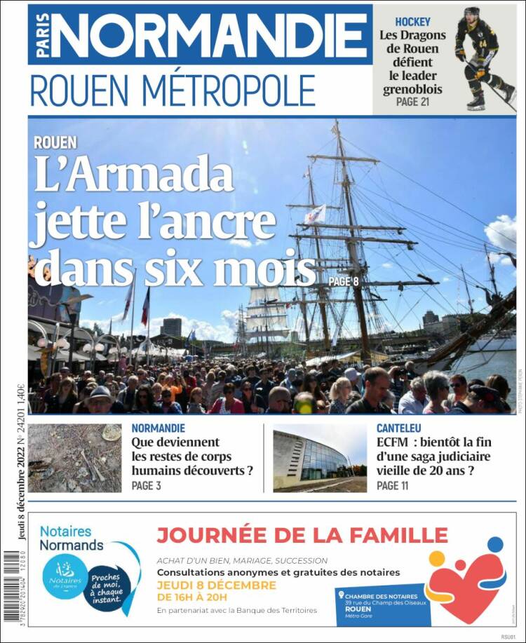 Portada de Paris Normandie (Francia)