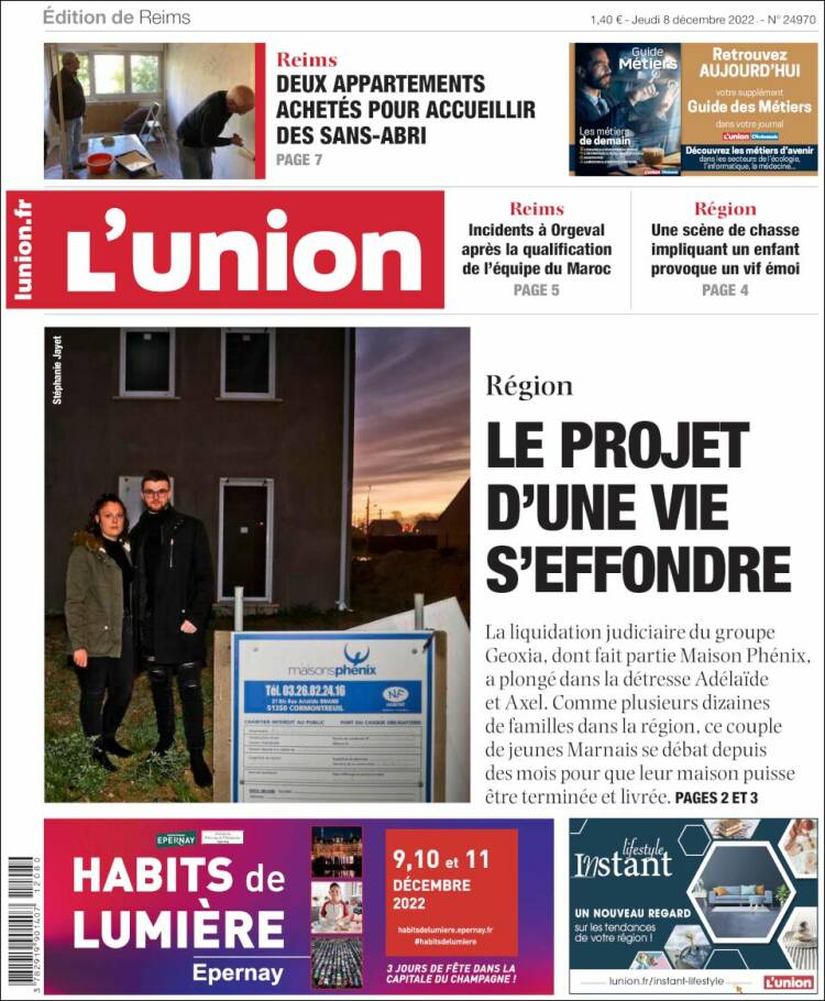 Portada de L'Union (Francia)