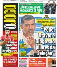 Portada de O Jogo (Portugal)