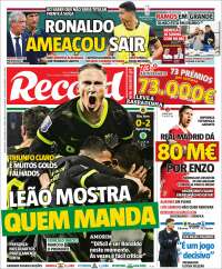 Portada de Record (Portugal)