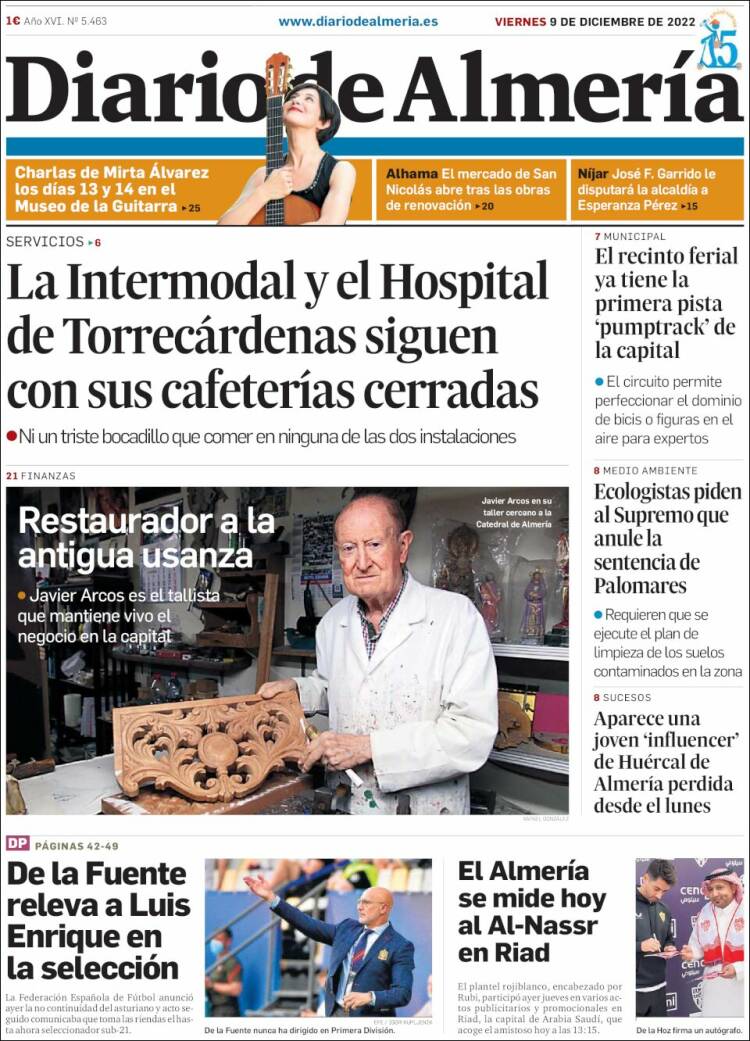 Portada de Diario de Almería (España)