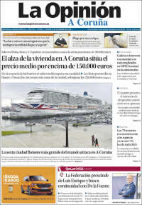 Portada de La Opinión de A Coruña (España)