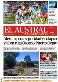 Portada de El Austral de Osorno (Chile)