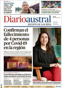 Portada de El Diario Austral de Valdivia (Chile)