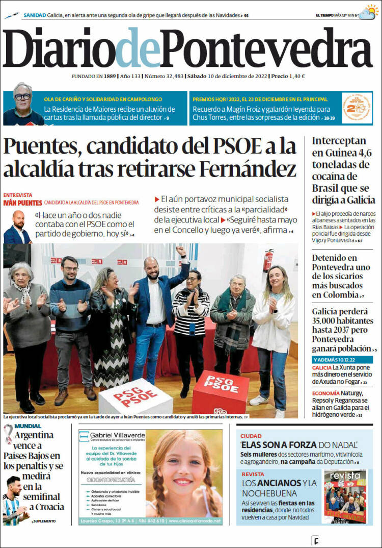 Portada de Diario de Pontevedra (Espa&ntilde;a)
